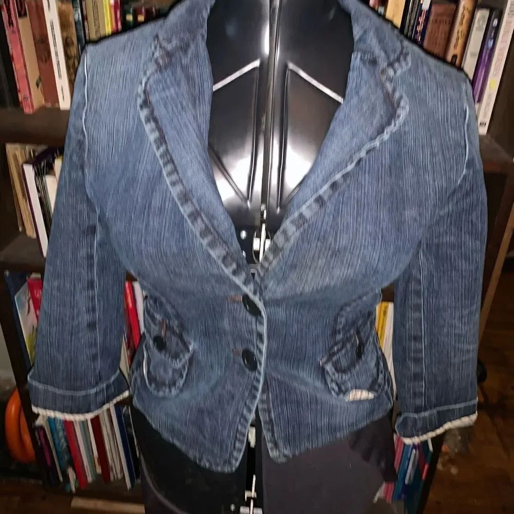 Express stretch denim riding romantic M jacket